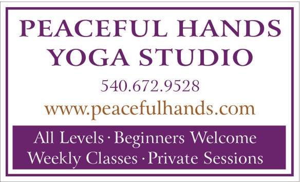 peaceful hands yoga sign